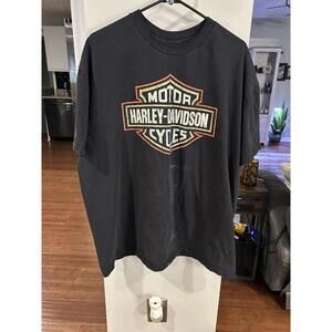 Vintage Harley-Davidson Motor Cycles Black Graphic T-Shirt